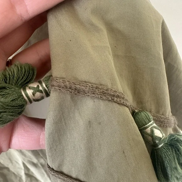 Johanna Ortiz Dancing In Rio Embroidered Cotton Midi Long Dress Green Size 8 - Picture 10 of 10